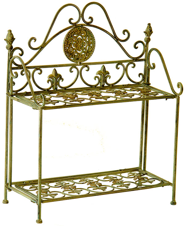 EN FER FORGE VERT ANTIQUE STYLE ANGLAIS MEUBLE DE JARDIN EXTERIEUR